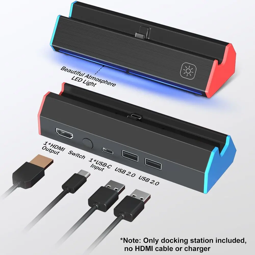 

НОВАЯ док-станция для ТВ USB 4K @ 120 Гц Type-C, адаптер HDMI, зарядное устройство, док-станция для Nintendo Switch/переключателя, OLED-игровые аксессуары