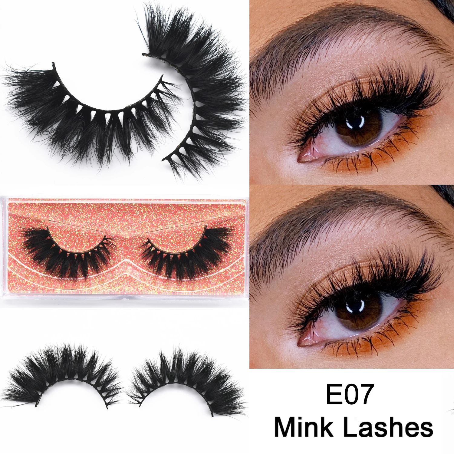 Thick Lashes Dramatic 3D Mink Eyelashes Winged Crisscross False Eyelashes Handmade Full Strip Lashes Makeup Eye Lashes Extension