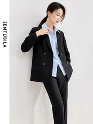 SENTUBILA Comfortable Office Lady Blazer Suits Vintage Two Piece Women's Autumn Ladies Outerwear Stylish Tops Clothing 133Z50298