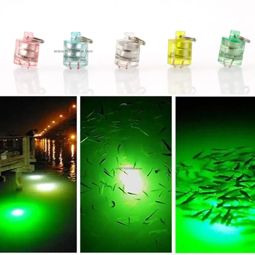 Mini Night Fishing Light Fish Trap Light Mini Cylindrical LED Bright 3 Colors Portable Fishing Lure Lamp for Night Sea Angling