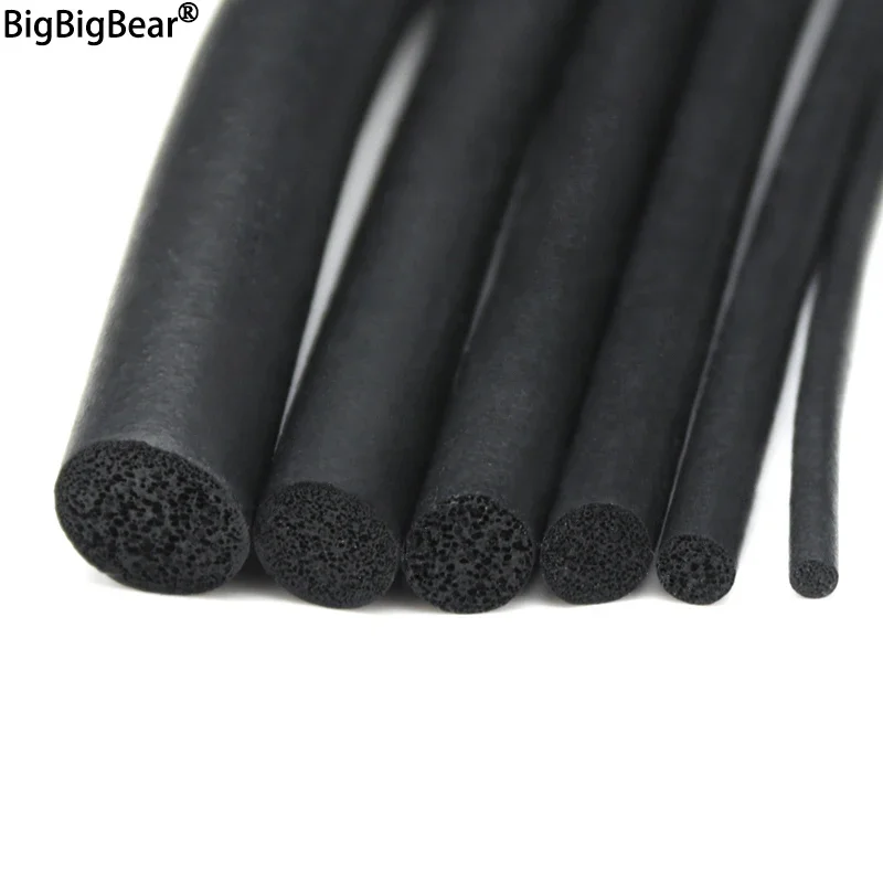 

2/5M 3/4/5/6/7/8/9/10/12/14/16/18/20mm EPDM O Type Round Sealing Strip Sound Proofing Dustproof Foamed Rubber Seal Strip