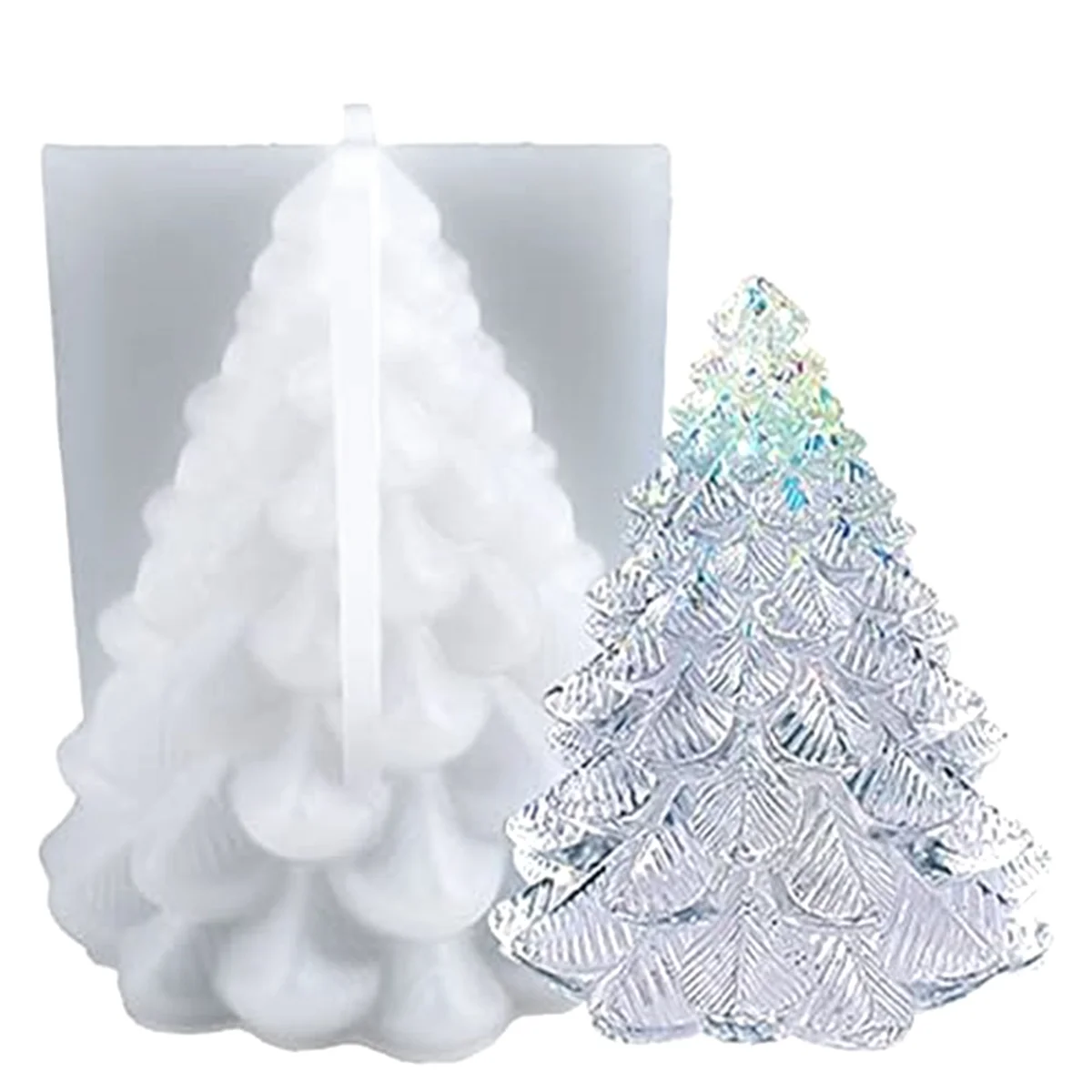 قالب سيليكون ثلاثية الأبعاد DIY بها بنفسك ، قالب راتنج الايبوكسي ، حامل ضوء المجوهرات ، كعكة فندان ، شمعة الروائح