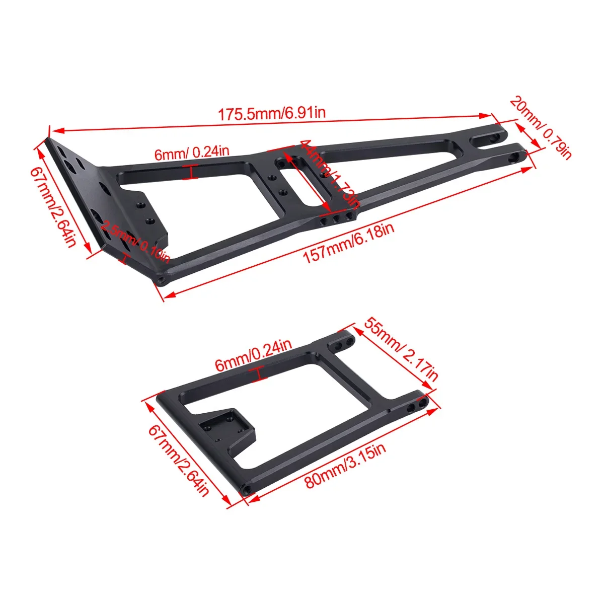 Aluminiowy zestaw podwozia LCG rama DIY suwnica do 1/10 RC rig Crawler Capra SCX10 II osil Comp buduje części zamienne