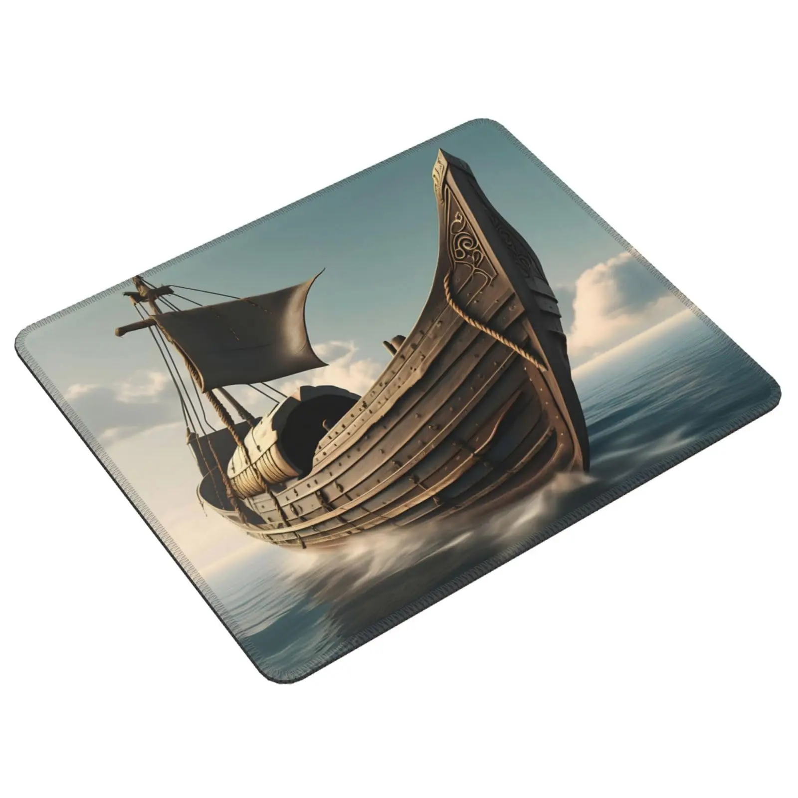 Vintage Old Viking Boat Lock Edge Gaming Mousepad Gamer Mouse Mat Keyboard Mats Desk Pad Mousepads 30x25cm