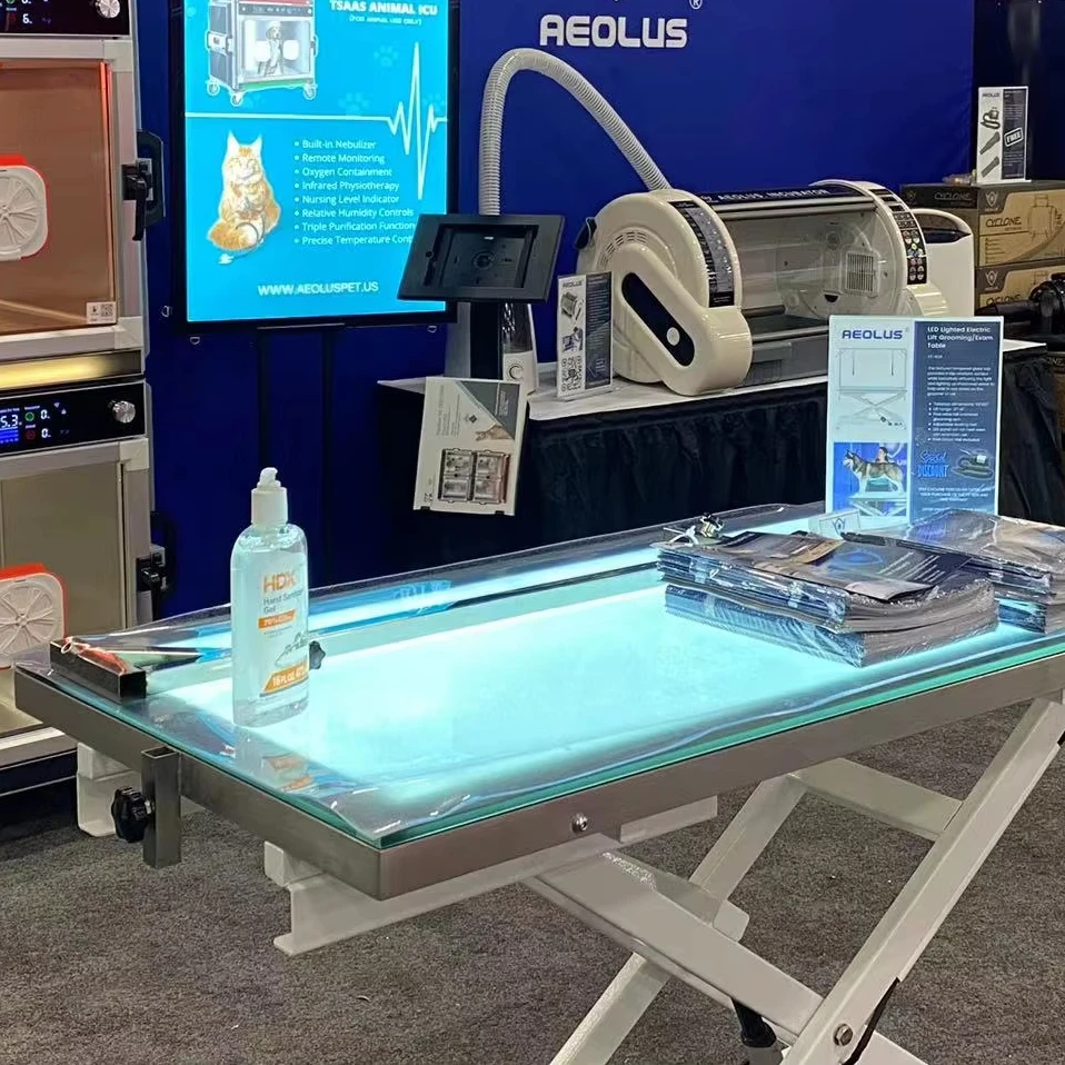 

Pet Salon Show Table Led Light Trimming Table for Dog Cat Waterproof Pet Grooming Table