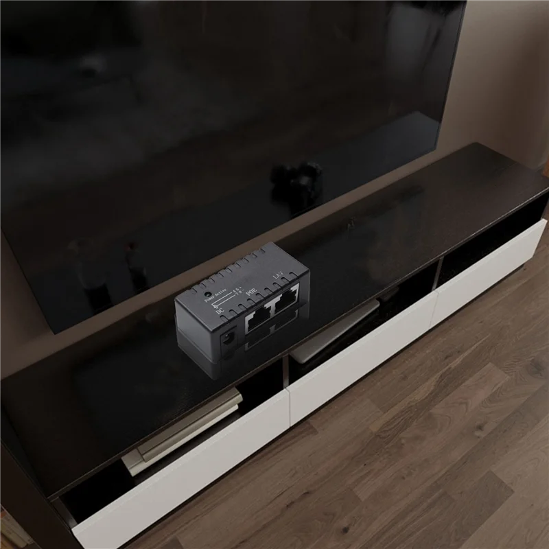 A13E-3X Poe Splitter Poe Injector Rj45 Dc 5.5Mm X 2.1Mm Input Passive Poe Adapter Connector For Ip Network Camera(Black)