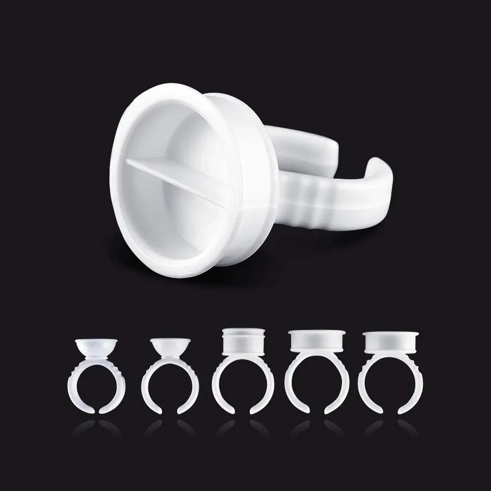 

100pcs Disposable Microblading Pigment Glue Rings Tattoo Ink S/M/L Eyebrow Makeup Accessories Eyelash Extension Glue Cups