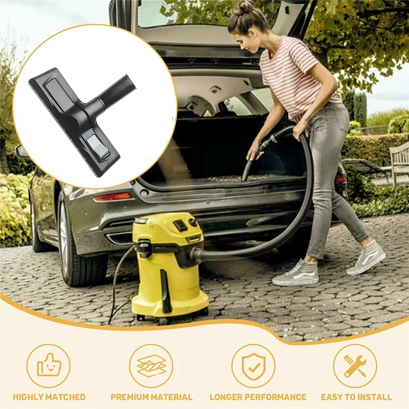 ABZA-For Karcher WD4 WD5 WD6 Replacement Floor Brush Dust Bag Switchable Wet/Dry Nozzle Floor Brush Head Attachment