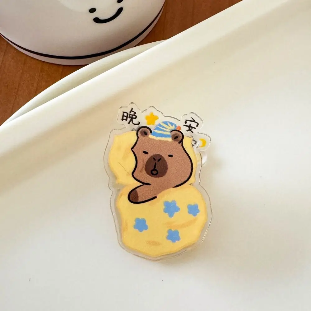 

Photo Clip Creative Cute Paper Clip Kawaii Decorative Capybara Acrylic Clip Lovely Binding Sealing Clamp Student