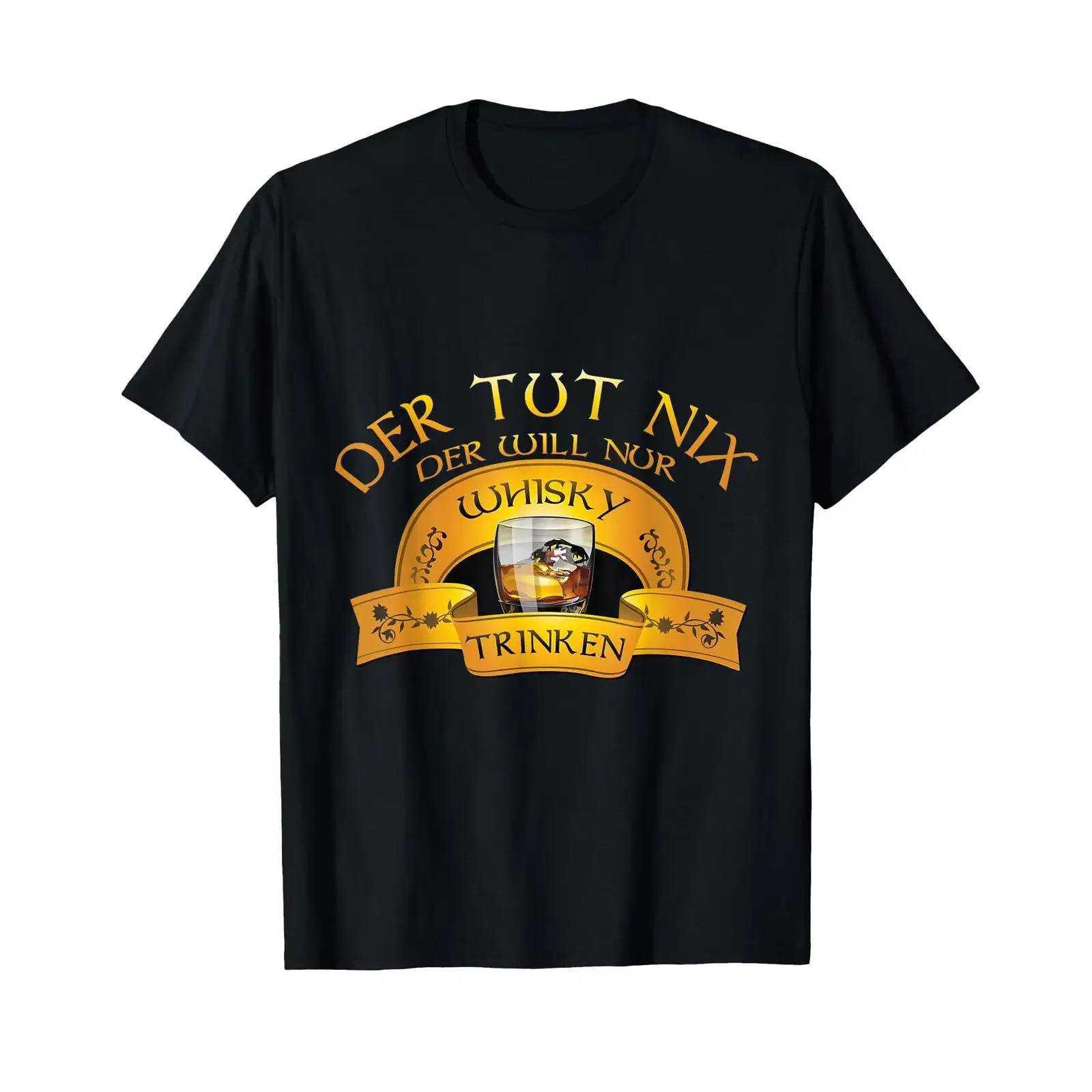Single Malt Scotland He Doesn't Do Anything Just Wants Whisky T Shirt vintage Washed designer clothes Casual fashion homme