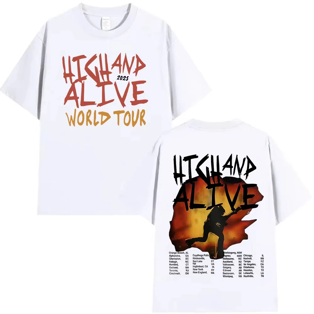 T-shirts vintage Keith Urban High and Alive World Tour 2026 pour hommes, hip-hop, gothique, coton, manches courtes, cadeau pour les fans, streetwear