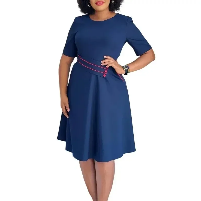 فساتين أفريقية للنساء أنيقة لصيف وخريف 2025 فستان Dashiki ميدي للسيدات ملابس أفريقية تقليدية خرافية