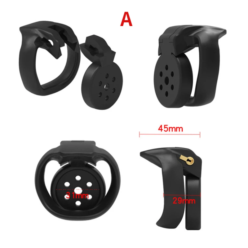 Petit ensemble de jos de chasteté plat Sissy HT-V4 de haute qualité avec 4 serrure à pénis Cock Ring asil ra BDSM Cages à bite Sex Toys pour homme gay 18 +