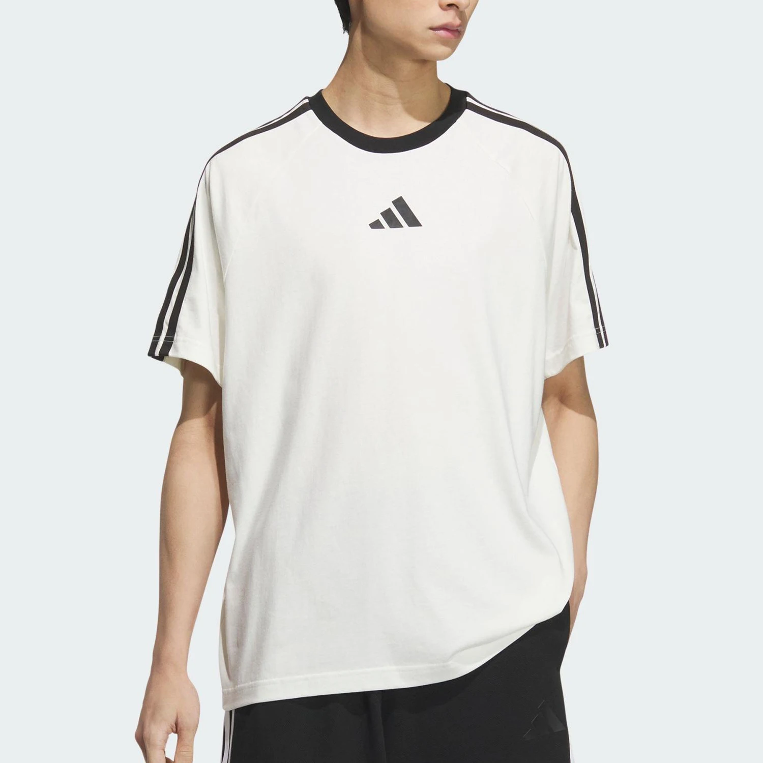 Adidas genuine men's breathable classic loose casual short sleeved shirt KC3867
