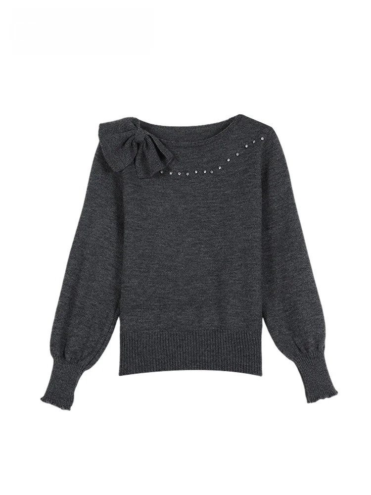 

Модный женский трикотажный топ больших размеров с длинным рукавом, новинка ранней весны, стройнящий силуэт, трендовый стиль для повседневной носки, полиэстер