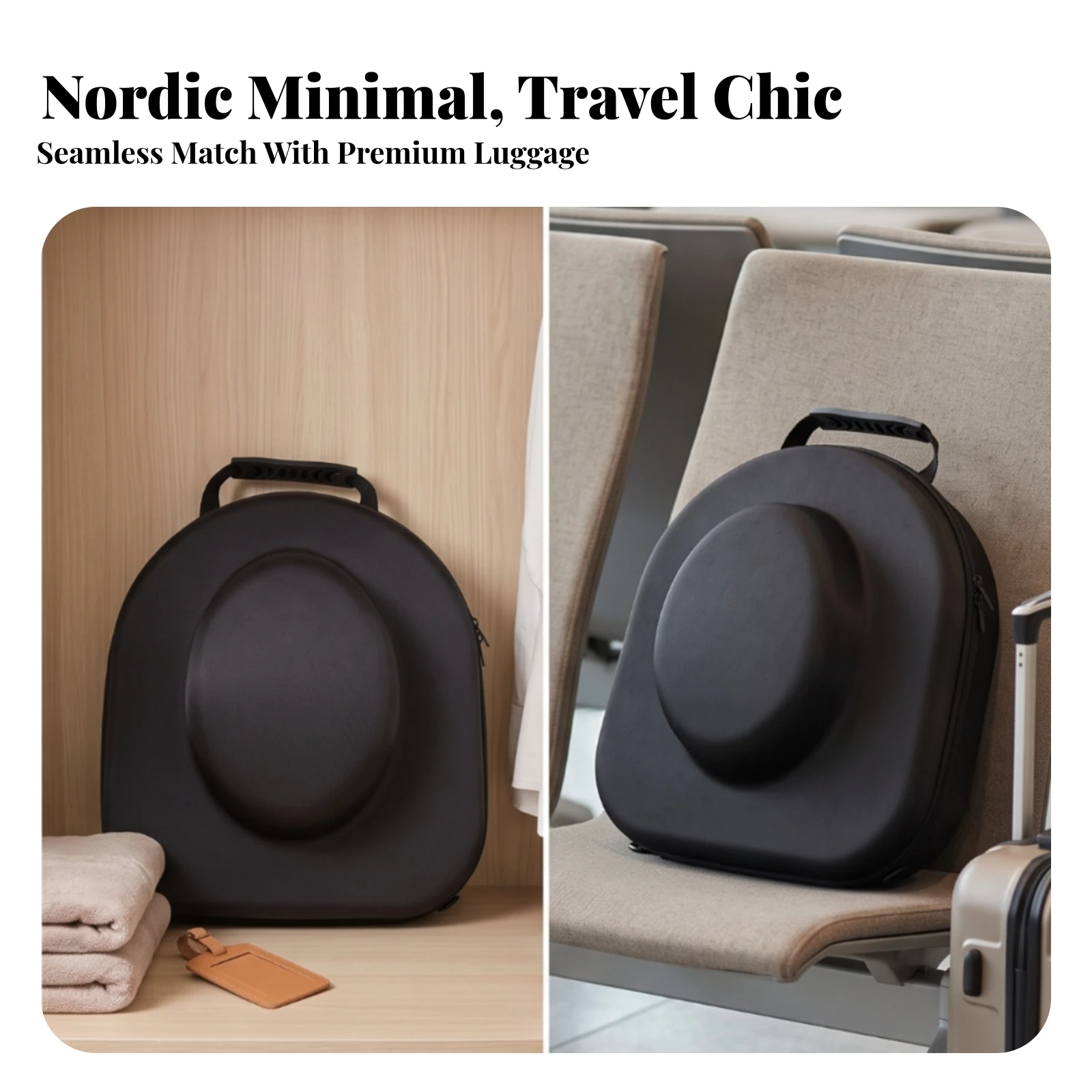 Hard-Shell Hat Bag Portable Hat Storage Bag Luggage Long-Lasting Sturdy for Travelers, Trips