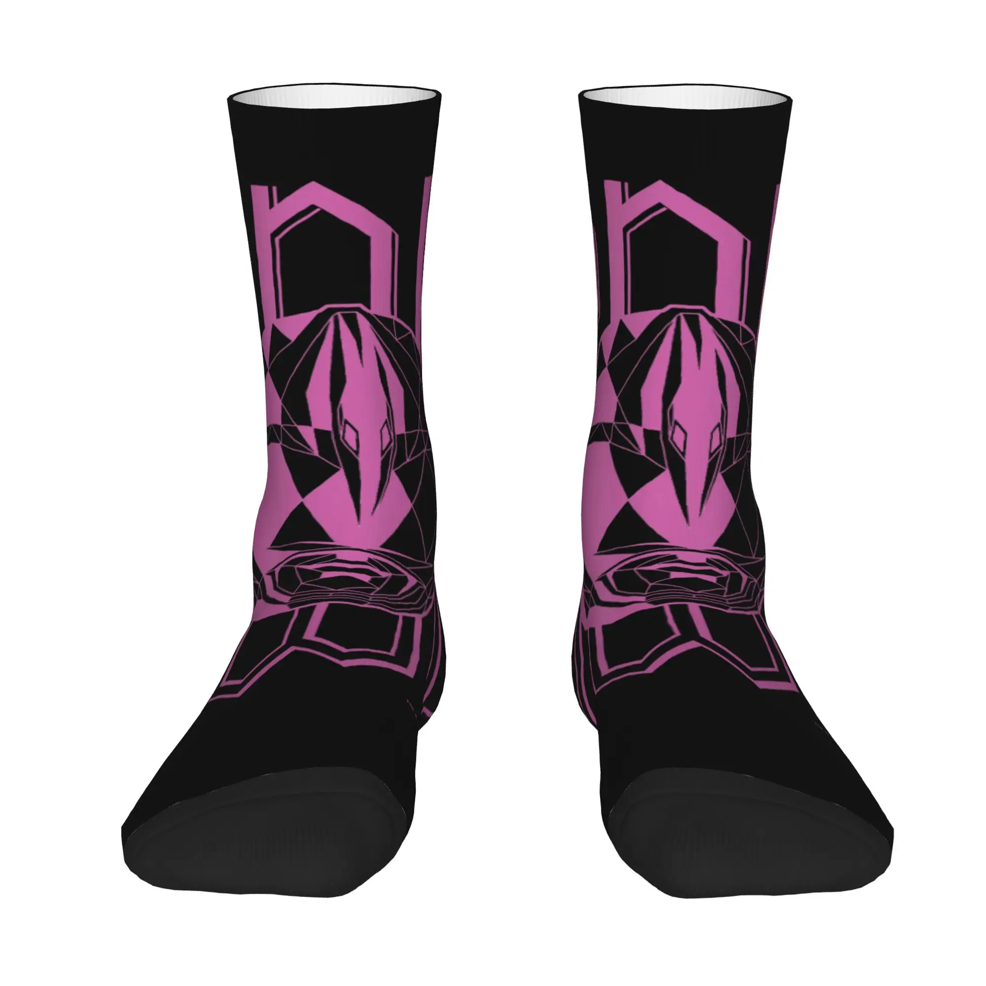 Socks Vintage Power Rangers Pink Ranger Geometric Helmet Logo Crazy Men's compression Socks Unisex  Funny Crew Sock