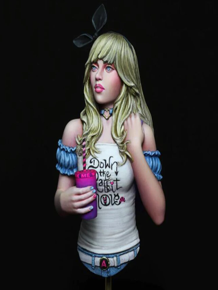 

1/10 бюст современной девушки, фигурка из смолы, наборы моделей, миниатюрный солдат, в разобранном виде, неокрашенный