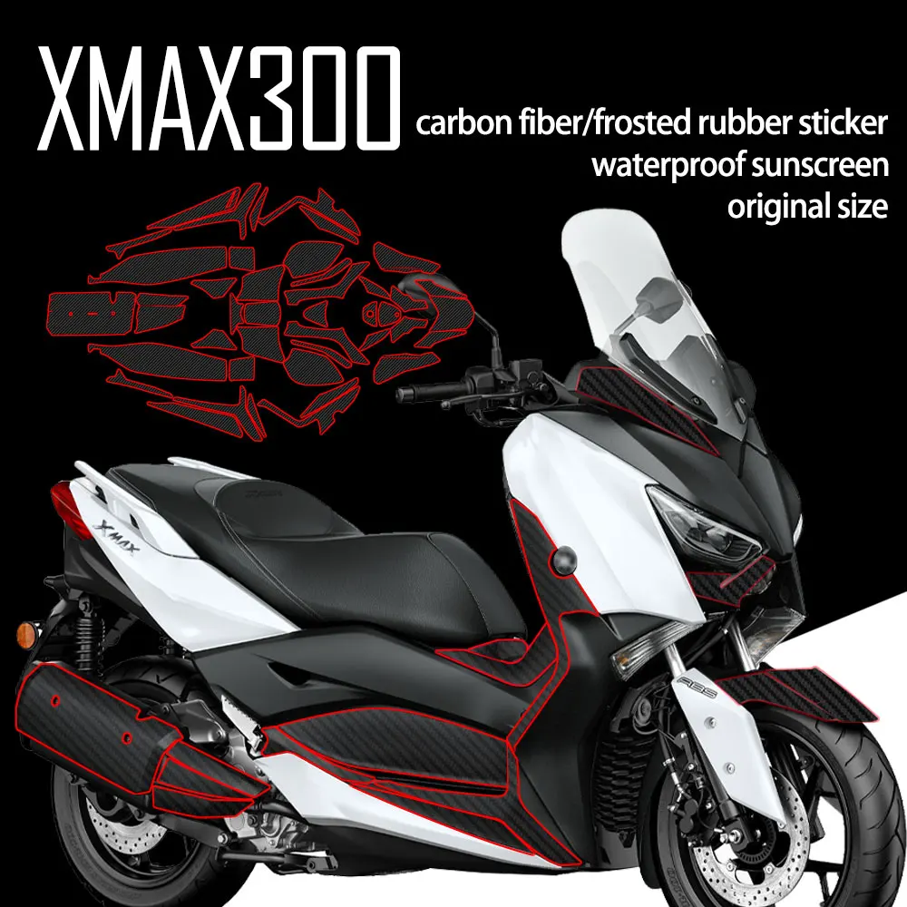 

Motorcycle Accessories Film Refitting Sticker Carbon Fiber Full Body Protector Frosted Rubber For Yamaha Xmax 300 XMAX 2020-2022