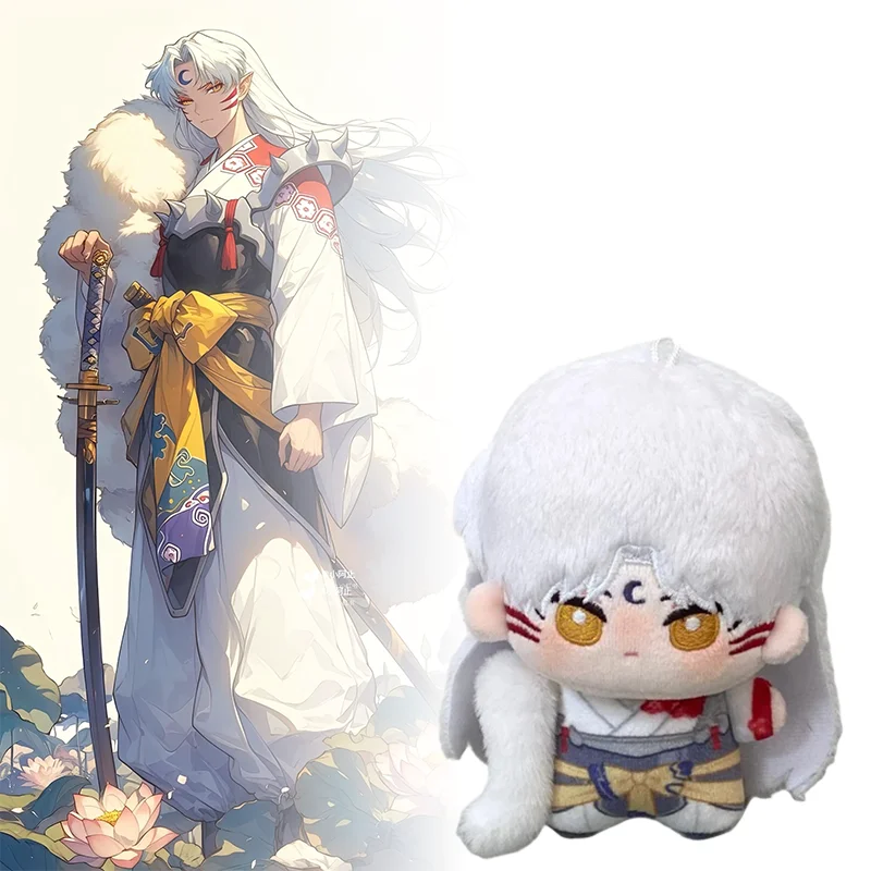 10CM Cute Cartoon Anime Inuyasha Plush Toys Soft Cosplay Figure Peripherals Plushie Backpack Dolls Kids Accompany Birthday Gifts view 3