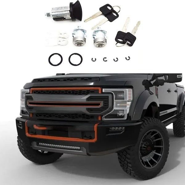 

Front Door Ignition Lock Cylinder With Keys 707624C For Ford F150 F250 F350 Super Duty For Lincoln Vehicle Security Upgrade