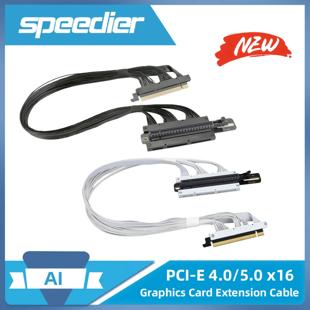 

PCIe4.0 Riser Cable GEN4 for GPU Ai Server Smart Installation High Density Full Connecting Wiring for RTX4090 A100 H100 GPU Card