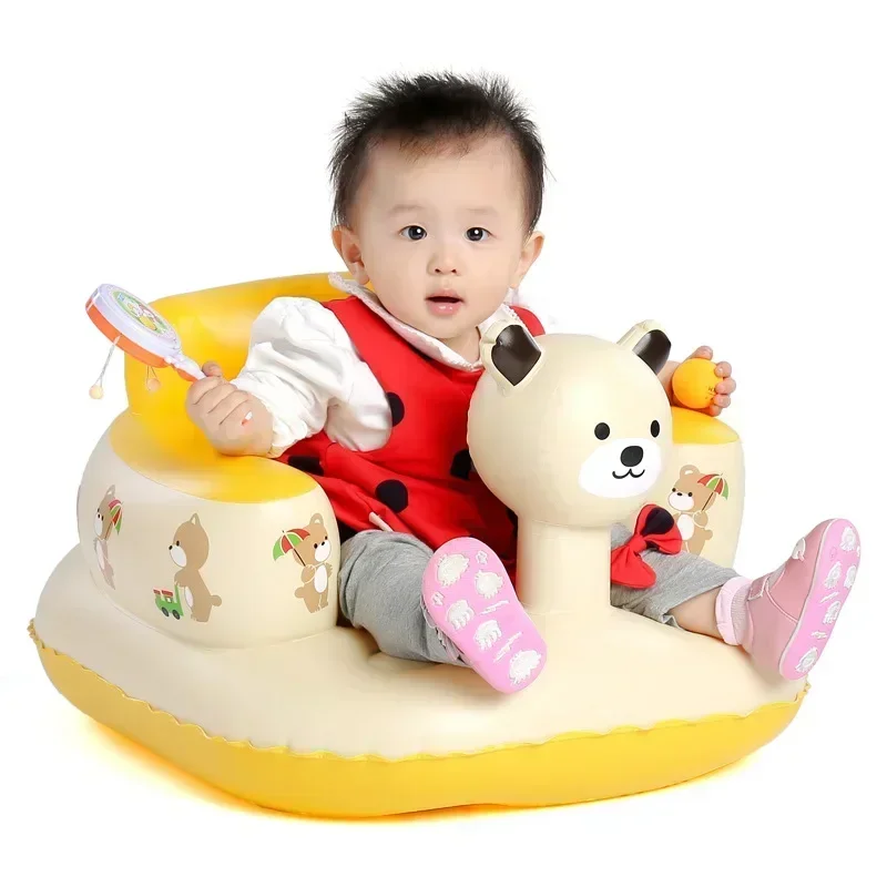 Nette Bär aufblasen Aufblasbare Baby Stuhl hocker weiche Sicherheit sofa Tragbare Sitzkissen Kinder Fütterung Lernen, Sitzen Spielen wasser Spiele
