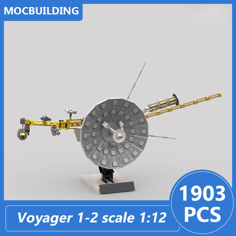 Voyager 1-2 Scale 1:12 Model Moc Building Blocks Diy Assemble Bricks Space Educational Creative Collection Toys Gifts 1903PCS