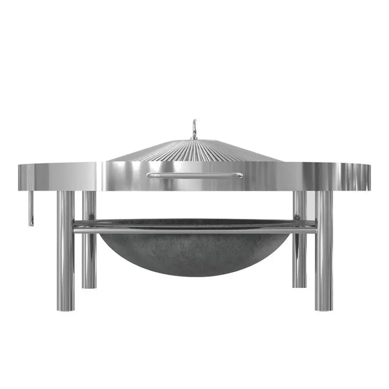Stainless Steel Smokeless Grill Cookout Household Charcoal Grill Brazier Outdoor Camping Portable Thickened New Grill