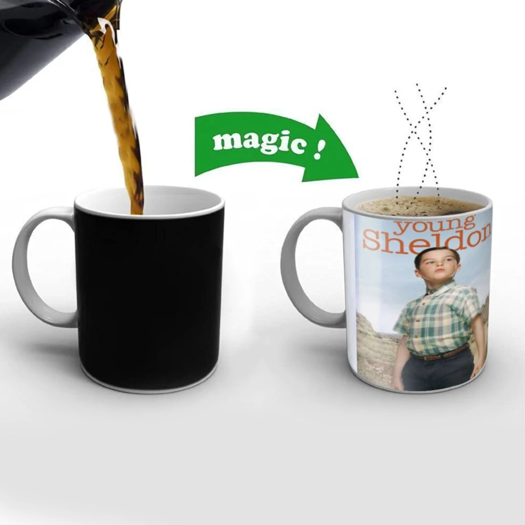 Classic TV Sheldon Coffee Mugs And Mug Creative Color Change Tea Cup Ceramic Milk Cups Novelty Gifts