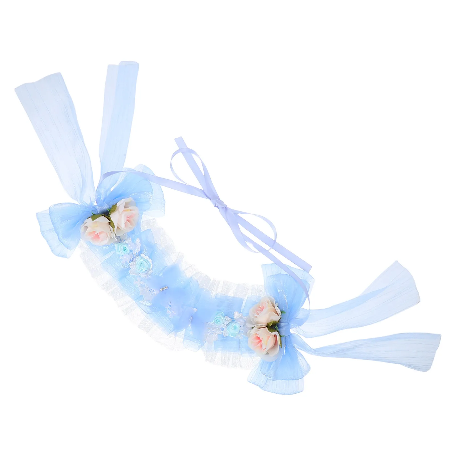 

Lolita Hairband Vintage Lace Pearl Bow Headband for Princess Style Dress Up Party Accessory Cosplay Photography