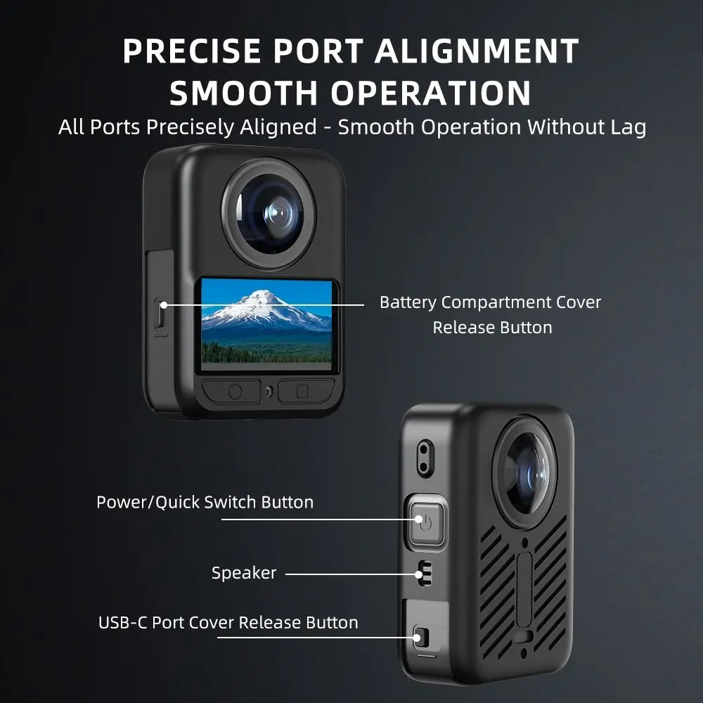 

Silicone Protective Cover Shockproof Anti-Scratch Lens Cap Full Coverage Protector Sleeve for DJI Osmo 360