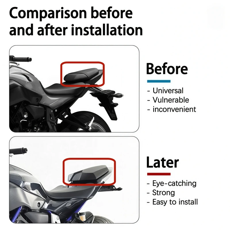 Motorcycle Rear Seat Tail Cowling Back Hump Cover Fairing Parts for Yamaha FZ 07 MT 07 FZ07 MT07 FZ-07 MT-07 2014-2017