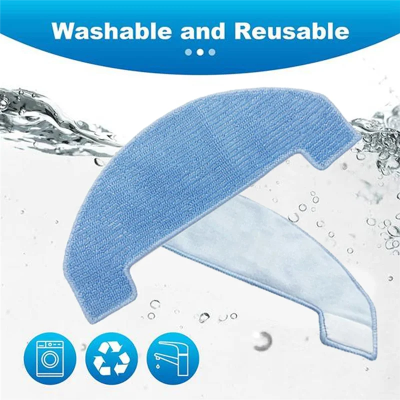 【مجموعة وسادات قماش ممسحة Fordreame MOVA E20 / MOVA E20 Plus / MOVA E10 / Trouver E10 Forirbis Bean 0421 قطع غيار 6 قطع