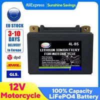 Motorcycle Battery 12V LiFePO4 Lithium Ion 4L-BS 160CCA Size-113x70x89mm Built-in BMS Board Lithium Phosphate Ion Battery