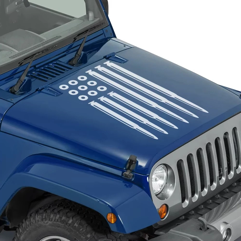 Car Hood Cover Sticker For Jeep Renegade Patriot Wrangler JK L TJ Trail Hawk Rubicon Auto Tuning Accessories DIY Vinyl Decals