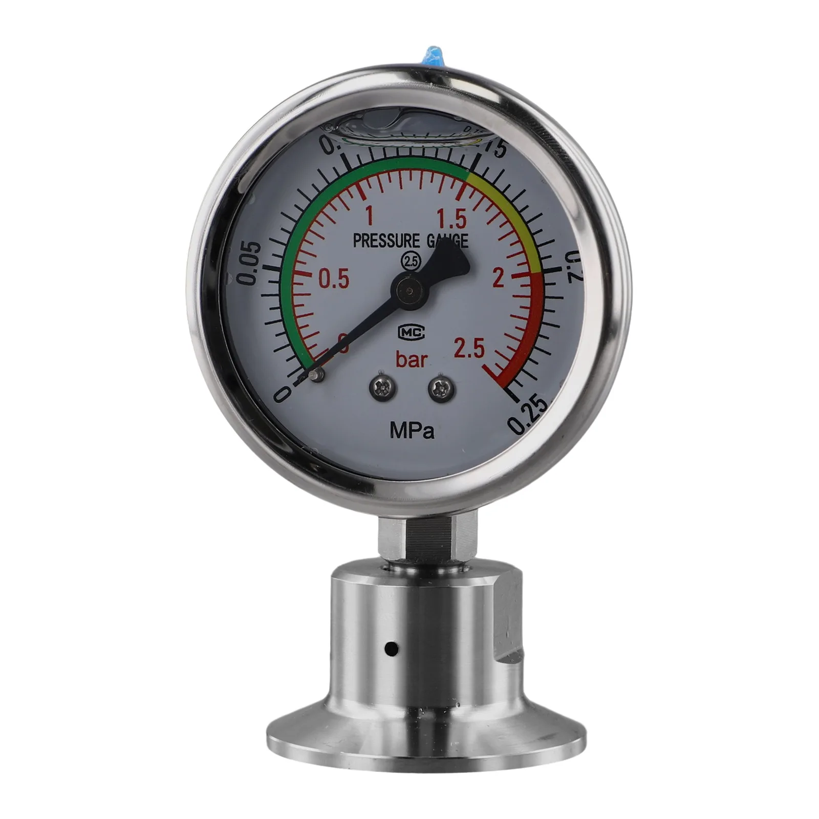 Sanitary Diaphragm Pressure Gauge YTP60 Solution for Low Pressure Monitoring up to 0 25MPa in Various Industries