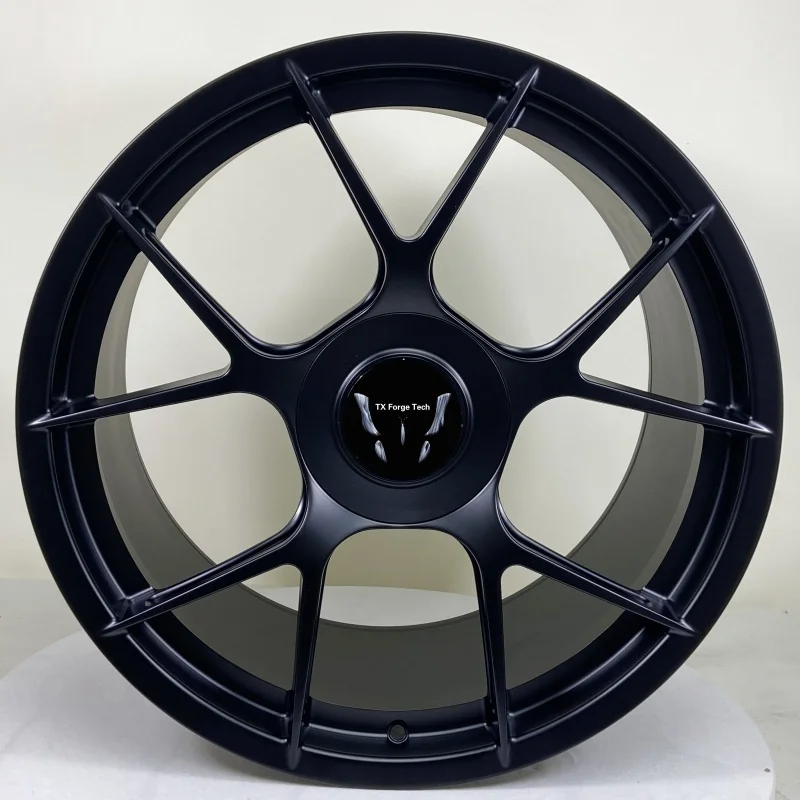 Factory High Quality Aluminium Alloy Hubs Matte Black Finish Forged 35mm ET Wheels for Passenger Car Wheels Wheel Rim