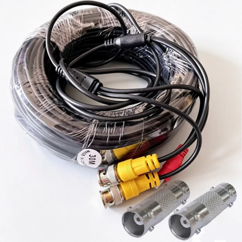 BNC Cable For CVBS CCTV DVR Camera Recorder System Accessories BNC + DC Video Power AHD Camera Cable 5M/10M/20M/30M