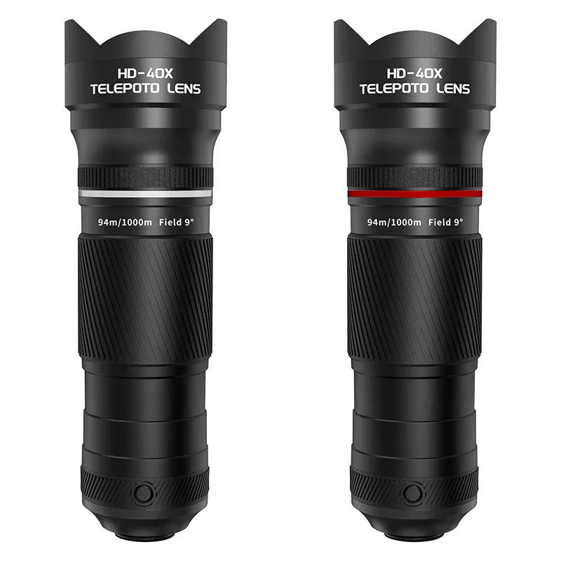 Obiektyw teleobiektywowy do telefonu komórkowego 18X 40X z klipsem do mocowania obiektywu, monokular astronomiczny do fotografii na duże odległości