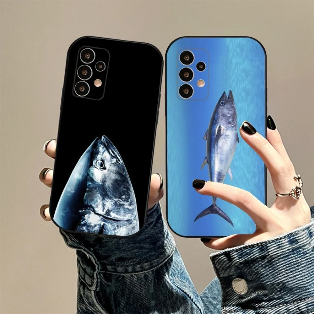 

Bluefin Tuna Soft Phone Case For Samsung S24,23,23,22,30,21,10,9,Note20 Ultra,Lite,Ultra,5G,Plus,FE,Black Soft Case
