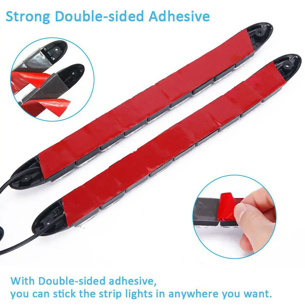 

2 pcs Waterproof Led Signal Strip 12V Boat Navigational Light For Car Yacht Daytime Running Lamp Backup Reversing Light