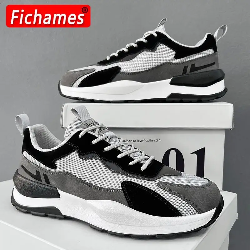 

Men Casual Shoes Male Ourdoor Jogging Trekking Sneakers Lace Up Breathable Shoes Men Comfortable Light Soft Hard-Wearing