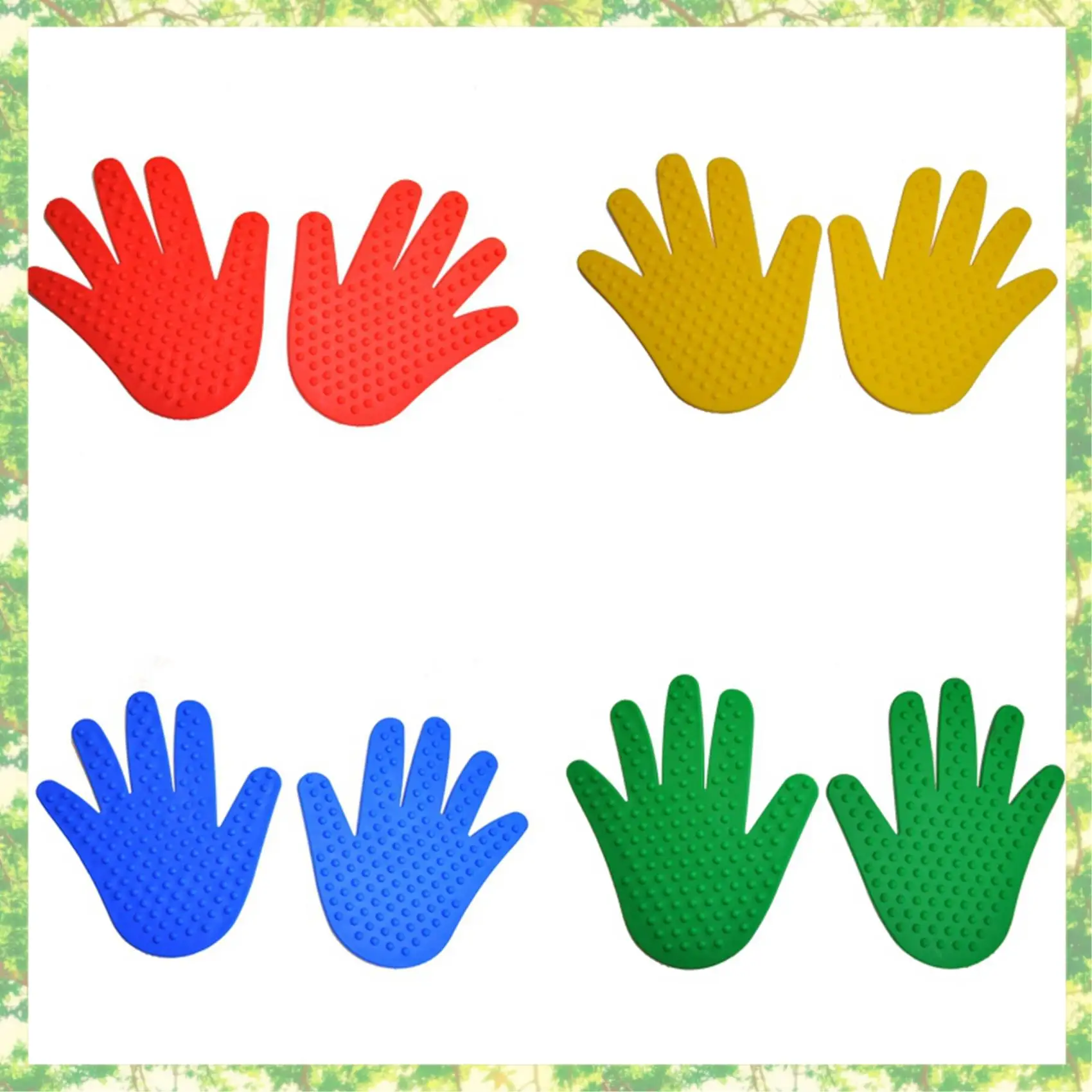 Eco-friendly-16 pares mãos e pés jogo 4 cores para crianças saltar tapete esporte musculação indoor ao ar livre adereços de jogo