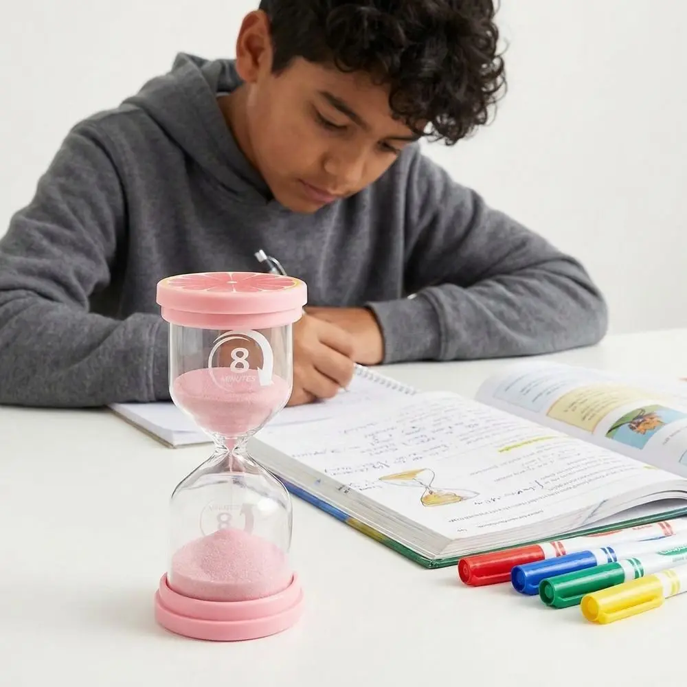 Study Timer Colorful 3/8/16/30 Minutes Hourglass Portable Marcaron Sand Clock Timer Glass Minutes Timer Kitchen