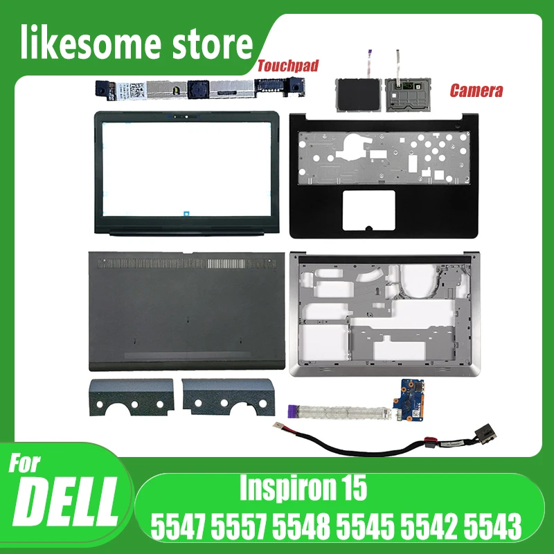 

New Laptop Case For Dell Inspiron15 5547 5557 5548 5545 5542 5543Front Bezel/Hinges/Palmrest/Bottom Case/E Cover/Camera/Touchpad