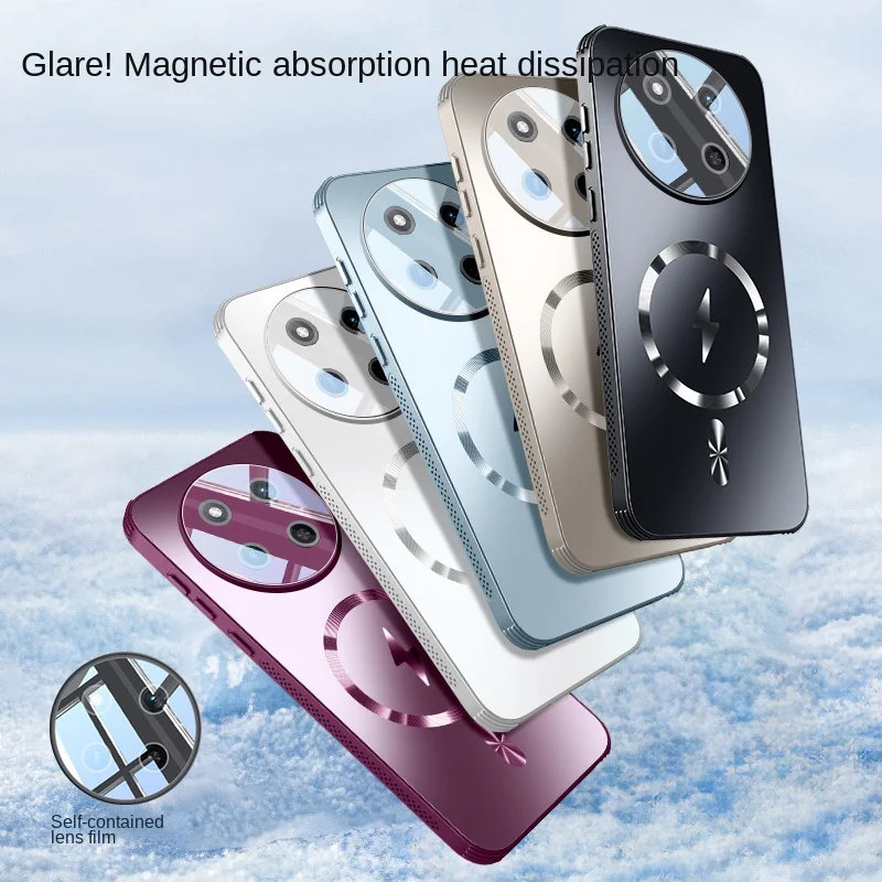 For Huawei Honor X9C Case Hard AG Matte Magnetic wireless charging Lens Protective Back Cover Case For Honor X60 Pro X9C Shell