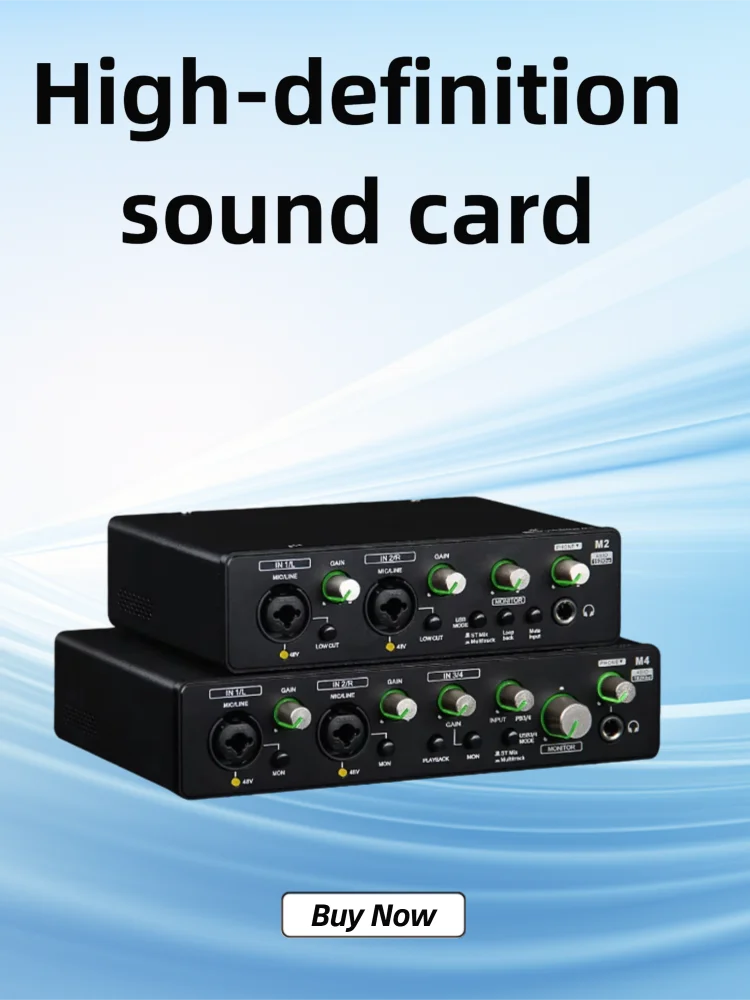 

GAX-M4 professional USB sound card audio interface 4 in 4 out 4 channels 24 bit/192kHz sound card recording room equipment