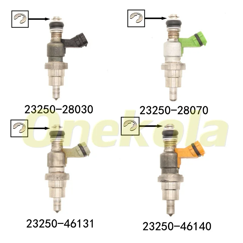100pieces Fuel injector sealing ring clip repair kit for Toyota Lexus RAV4 Avensis 1AZFSE 23250-28030 23250-31020 23250-46131