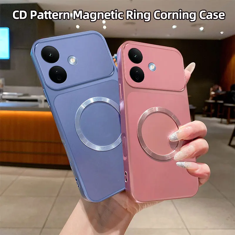 Coque de téléphone magnétique à peinture métallique AG pour Xiaomi Redmi Note 17 Pro 15 14 Pro Plus, finition mate, anti-chute, protection souple.